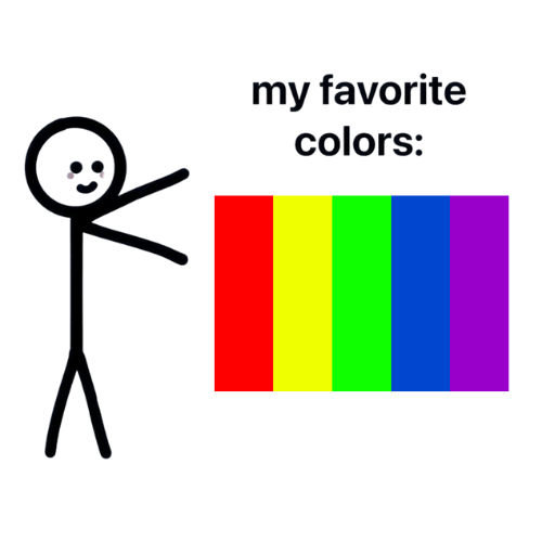 My favorite colors meme